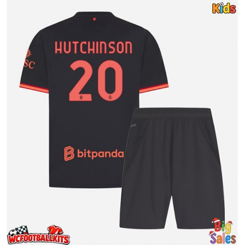 AC Milan Omari Hutchinson #20 Replica Third Stadium Kit for Kids 2026-27 Short Sleeve (+ pants)